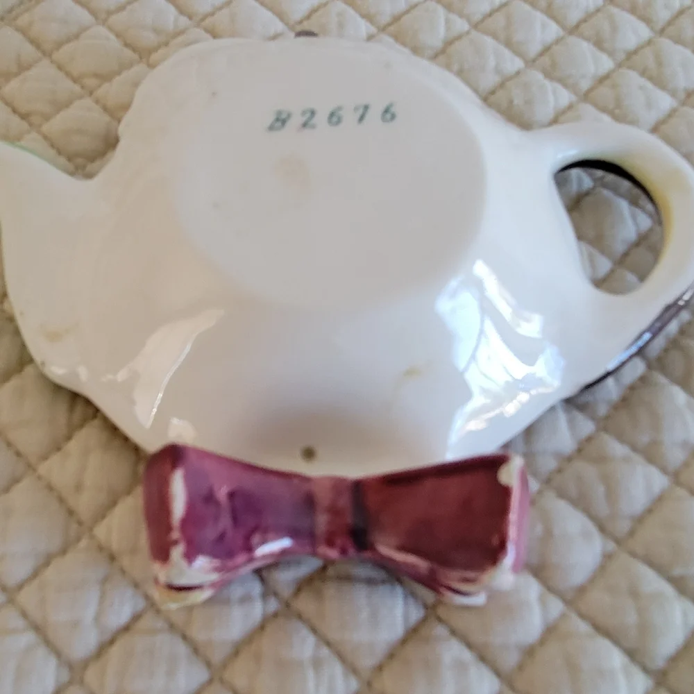 Vintage "I Will Hold The Bag" Teapot Shaped Teabag Holder - Picture 2 of 5